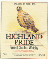 653 / ETIQUETTE SCOTCH   WHISKY   HIGHLAND PRIDE - Whisky