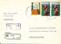 Turkey Registered Cover Sent Air Mail To Germany 17-8-1977 - Lettres & Documents