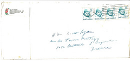 1989 - Lettre Des USA Pour La France  - 4 Tp N° Yvert 1630 - Folded Envelope - Storia Postale