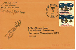 1984 - Lettre Des USA Pour La France  - Tp N° 1483 Avec Cachet De SOUTH SUBURBAN - Postal History