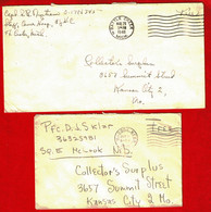 1945/1946 - 2 Lettres Envoyées En Franchise Militaire -  2 Letters Sent Free Of Duty Military - Cartas & Documentos