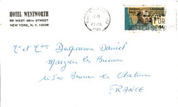 1986 - Lettre De NEW YORK Pour La France - Tp Yvert N° PA110 - Storia Postale