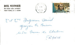 1986 - Lettre De NEW YORK Pour La France - Tp Yvert N° PA110 - Marcofilie