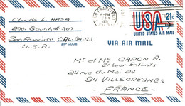 1971 - Lettre De SAN FRANCISCO Pour La France -  Tp Yvert N° PA72 - Postal History