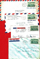 1948/1950 - 4 Enveloppes De New-York Pour La France -  Tp Yvert N° 37 - Poststempel