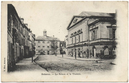 CPA DE SOISSONS  (AISNE)  LA PRISON ET LE THEÂTRE - Soissons