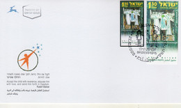 Israel 2005 Extremely Rare, Children's Rights, A Warm Home, Designer Photo Proof, Essay+regular FDC 38 - Non Dentellati, Prove E Varietà