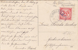 RRR! ÖSTERREICH 1917 - 20 Heller Nachporto (Ank80 Als Briefmarke Verwendet Und Gestempelt) Auf Ak FRANKFURT Gelaufe ... - Plaatfouten & Curiosa