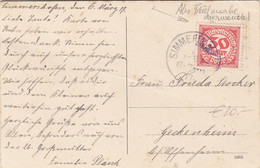RRR! ÖSTERREICH 1917 - 20 Heller Nachporto (Ank80 Als Briefmarke Verwendet Und Gestempelt) Auf Ak FRANKFURT Gelaufe ... - Errors & Oddities