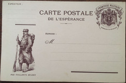 MILITARIA  CARTE POSTALE DE L'ESPERANCE Franchise Militaire, "Nos Vaillants Belges", Non écrite - Other