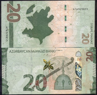 Azerbaijan 20 Manat 2021 UNC P- W41 - Azerbaïdjan