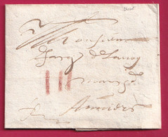 LETTRE DE LILLE NORD 1674 TAXE ESPAGNOLE III ROUGE ESPAGNE POUR ANVERS BEIGIQUE LETTRE COVER FRANCE - ....-1700: Voorlopers