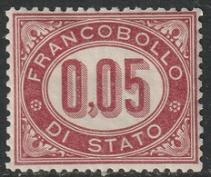 Italy 1875 Sc O2 Italia Servizio 2 Official MH* - Dienstmarken