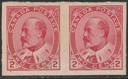 Canada 1903 Sc 90A Mi 78 Yt 79 SG 177a Imperf Pair MLH* - Nuevos