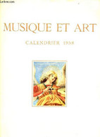 Musique Et Art Calendrier 1958. - Collectif - 1958 - Agende & Calendari