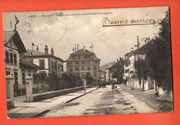 ZPN-16  RARE Moudon  Route De Lucens Et Ecole De Fromagerie. Käsereischule.Mention Bonne Année.Circ. 1908 Vers France - Lucens