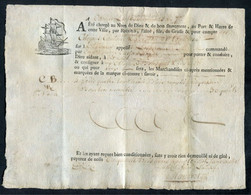 Connaissement Directoire 1798 - Lettre De Voiture Ou De Roulage An 7 - Cannes Pour Agde (Hérault) - Bill Of Lading - ... - 1799