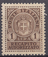 ITALIA - 1945 - Francobollo Per Espresso Nuovo Senza Gomma: Yvert 26. - Servicio Privado Autorizado