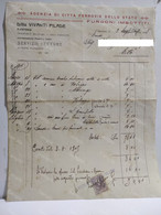 Italy Italia Invoice Ditta VIVANTI PILADE Mantova. Trasporti Militari Sali Tabacchi. Servizi Vetture.  1915 - Italia