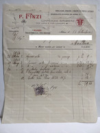 Italy Italia Invoice Ditta F. FINZI Confezioni Biancherie Milano Piazza Del Duomo.  1915 - Italia