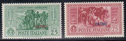 1932 2 Valori MH* Sass. 19-22 Cv 112 - Ägäis (Patmo)