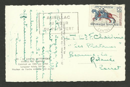 N° 1172 - 15F Tapisserie Bayeux / Carte Postale AURILLAC 07.08.1958 Pour BEAUNE LA ROLANDE - Cartas