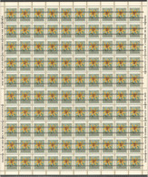 1977  3¢ Flower Precancelled Préoblitéré Sc 708xx  Complete MNH Sheet - Feuille ** - Preobliterati