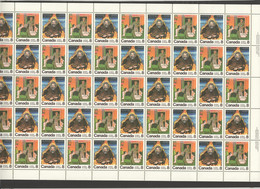 1976  Canadian Authors (Service, Guèvremont) Sc 695-6   Full Sheet Of 50 MNH - Ganze Bögen