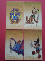 15 Ans Disneyland Paris 4 Pass Or 2 Parcs 15 Pinocchio Dumbo Pluto GRATUIT 15/03/2009 Mullitour EURO DISNEY (TB0322 - Pasaportes Disney