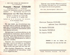 François Marcel Coulier (1894-1963) ~ Oudstrijder (1914-1918) - Imágenes Religiosas
