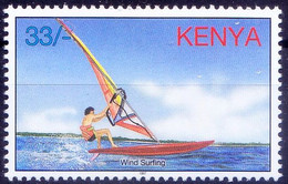 Kenya 1997 MNH, Wind Surfing, Sports, Ships & Boats - Waterski