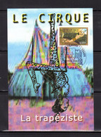 2008 " LE CIRQUE : LE TRAPEZISTE " Sur Carte Maximum. N° YT 4216. Parfait état. CM - Cirque