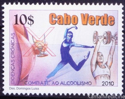 Cape Verde 2010 MNH, Alcoholism, Health, Disease, Exercise - Drogue