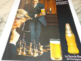 ANCIENNE  PUBLICITE LA GRANDE BLONDE DE CHAMPIGNEULLES 1971 - Alcools