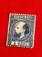 Niederlande 1867 5 Cent Blau Ungebraucht Michel 7 I A Zähnung 12:12 1/2 - Ongebruikt