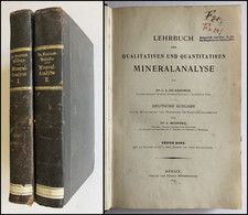 Lehrbuch Der Qualitativen Und Quantitativen Mineralanalyse. 2 Bände. - Técnico