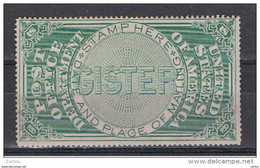 U.S.A.:  1872  REGISTERED  MAIL  -  GISTER  UNUSED  -  YV/TELL. 1 - Express & Recommandés