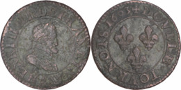 France - 1603 - Double Tournois Type 2 - Paris (A) - HENRI IV - FS01G9 - 1589-1610 Henri IV Le Vert-Galant