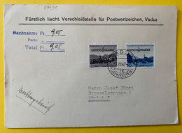 18154 - Timbres De Service Zst Nos 30 & 32  Lettre Remboursement Vaduz 03.07.1947 FDC - Service