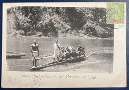 Nouvelle Caledonie CPA Avec N°59 5c Vert Jaune Datée Du 28 Janvier 1904 De NEPOUI Pour Rozoy En Brie RR - Briefe U. Dokumente