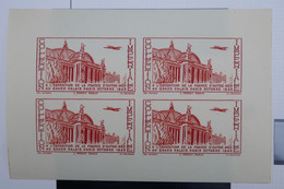 C1 FRANCE BEAU BLOC ESSAI NON DENTELé RARE 1945 EXPO GRAND PALAIS PARIS  +N. SANS CHARN. +COLLECTION IMPERIALE - Aviazione