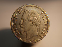 FAUSSE Monnaie De 5 Francs Type NAPOLEON III 1865 A - Varietà E Curiosità