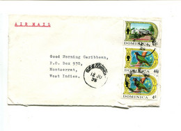 DOMINIQUE - Affranchissement Sur Lettre - Oiseaux / Perroquet - Dominica (1978-...)