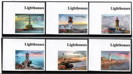 Tajikistan. 2018 Lighthouses.Imperf. 6v: 1.85, 3.50, 4.20, 5.80, 7.60, 10.00 - Tajikistan