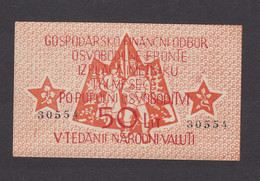 50 LIT 1944 PARTIZANSKI DENAR  SNOO WWII SLOVENIAN BANKNOTE - Slovenië