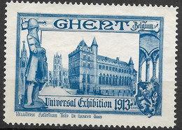 Belgique-Vignette Universal Exhibition 1913 GHENT - Erinnophilie