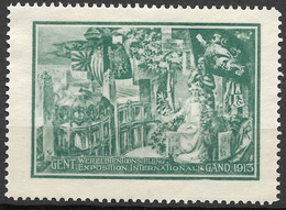 Belgique-Vignette Exposition Internationale 1913 GAND - Erinnophilie - Reklamemarken