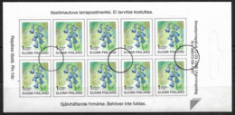 Finland 1998 Definitives Flower Sheetlet With RARE SPECIMEN Overprint Cancellation - Probe- Und Nachdrucke