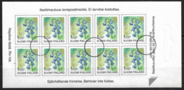 Finland 1998 Definitives Flower Sheetlet With RARE SPECIMEN Overprint Cancellation - Proofs & Reprints