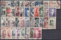 FRANCIA 1956 Nº 1050/1090 AÑO COMPLETO USADO 41 SELLOS - 1950-1959